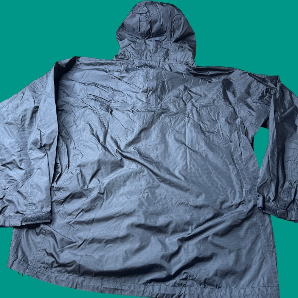 Marmot Nylon Jacket Large Black Lined Windbreaker Hood Distressed Outdoor - Picture 15 of 16